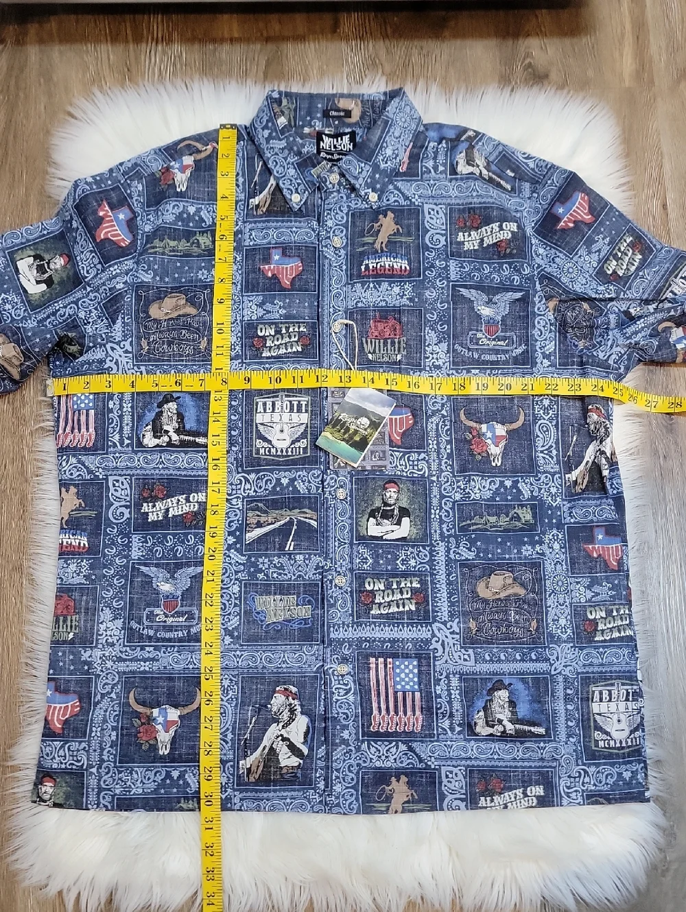 reyn spooner x Willie Nelson Americana  Print Short-Sleeve Button-Down Shirt - Picture 11 of 16